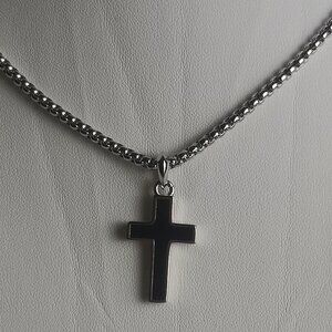 David Yurman EXOTIC STONE CROSS WITH BLACK ONYX